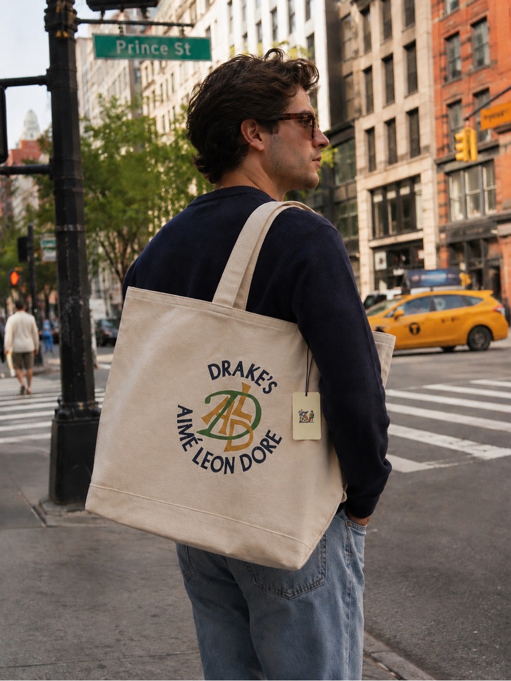 Aime Leon Dore x Drake’s of London tote